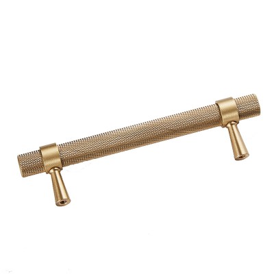 Wholesale Black/gold Hole Knurled/textured Modern Kitchen Cabinet Handles Drawer Pulls Bedroom Brass T Bar Customizable C-2715