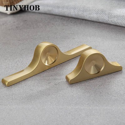 New Brass Handle Light Luxury Golden Wardrobe Cabinet Drawer Pure Brass Hardware Furniture Door Handles And Knobs C-3442